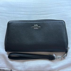 Coach long zip around wallet